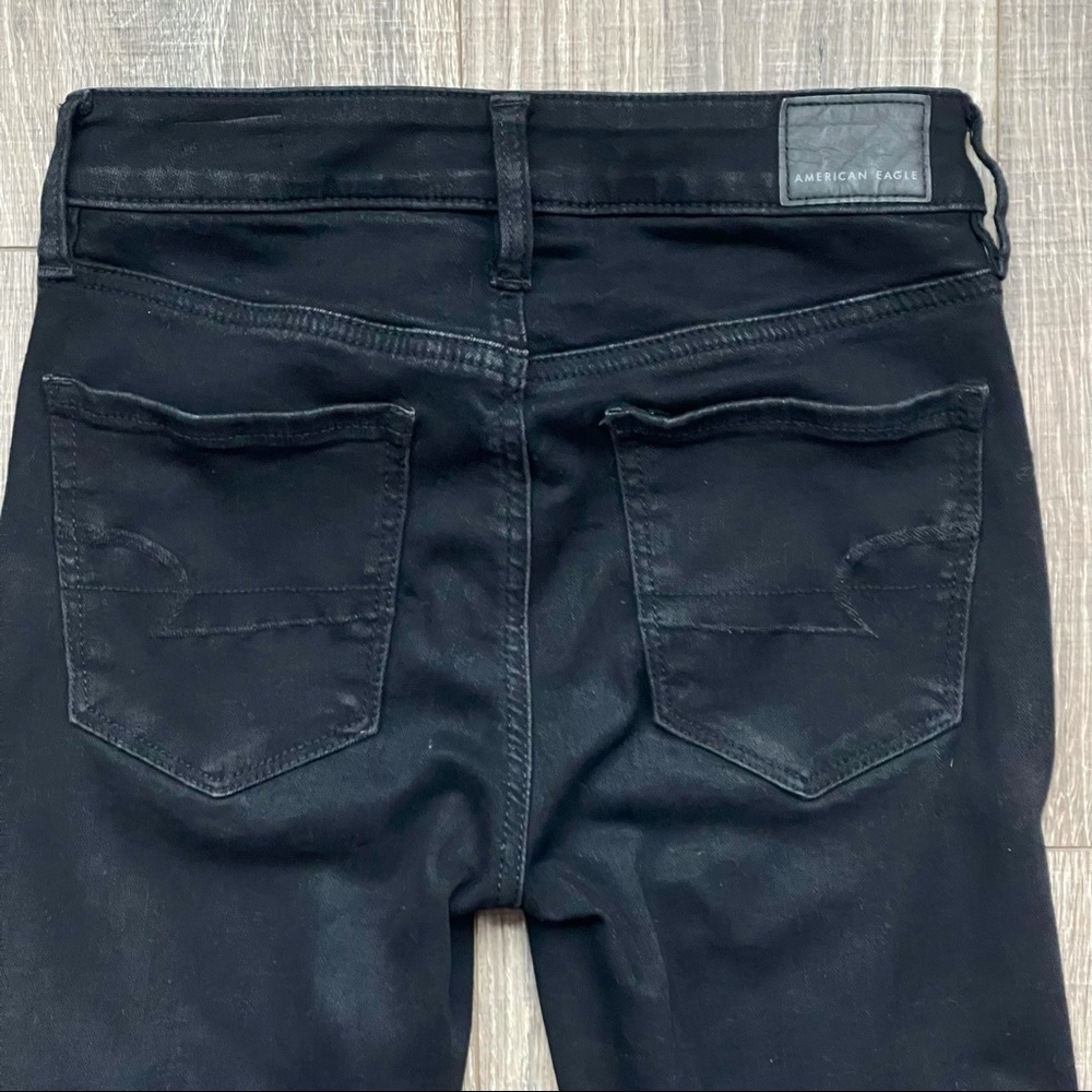 AMERICAN eagle hi-Rise next level stretch black jegging size 2 SHORT - Picture 5 of 16